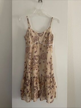 VTG: Blue Collection- Chiffon Layered/Lined Lightweight Short Dress Floral